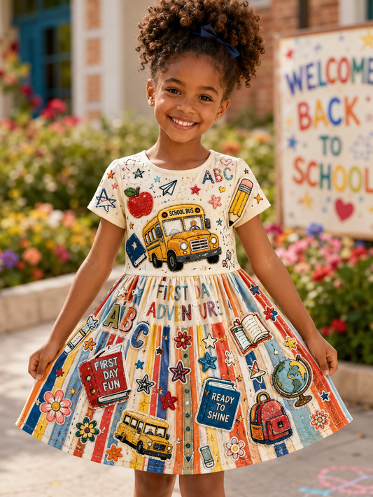 Back-To-School Season Art Casual Dress