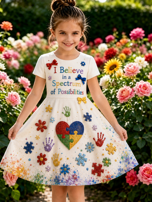 Children Autistic Disorder Art Print Casual Dress