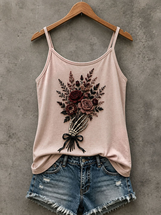 Women's Gothic Floral Tank Top