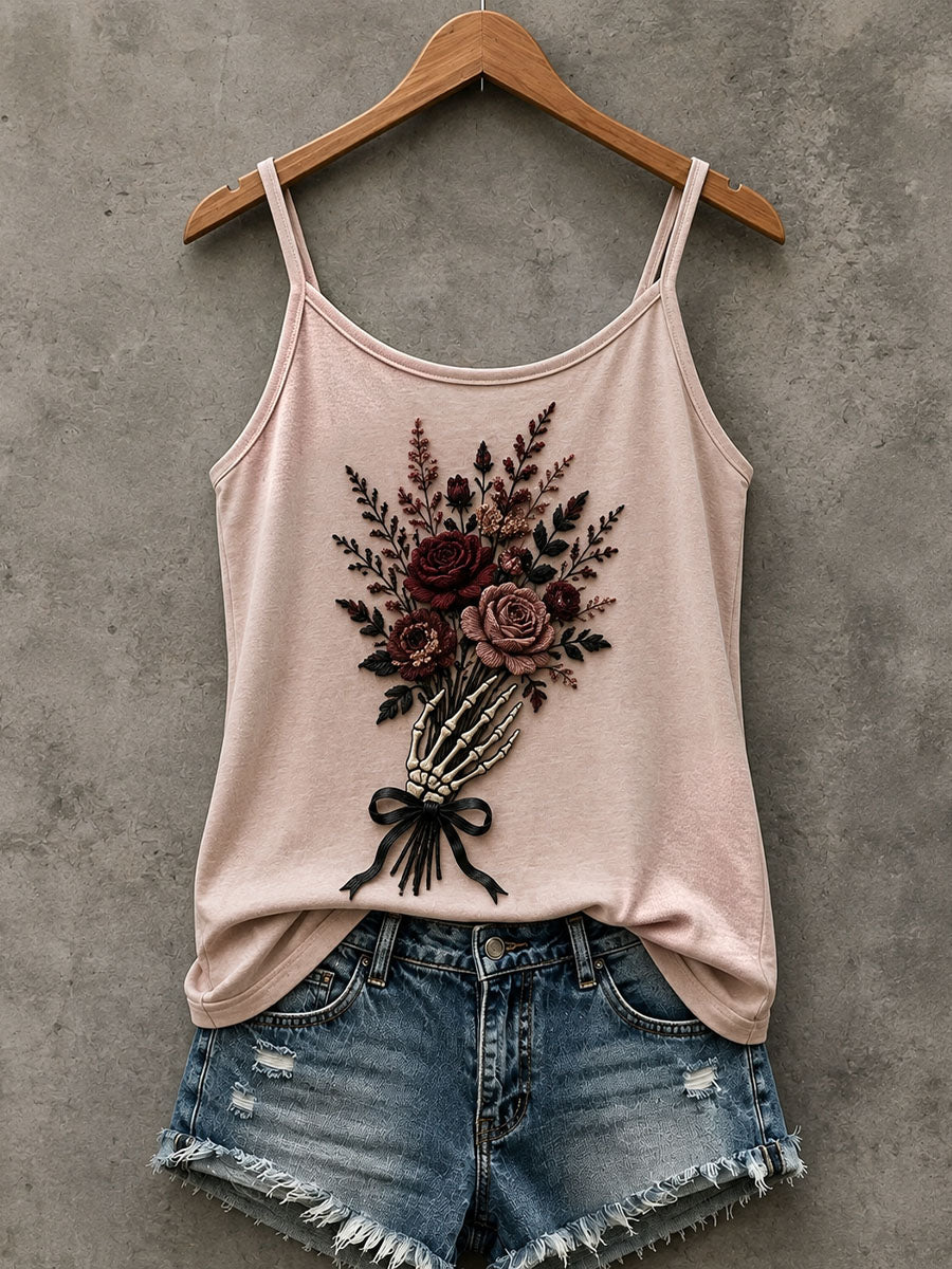 Women's Gothic Floral Tank Top