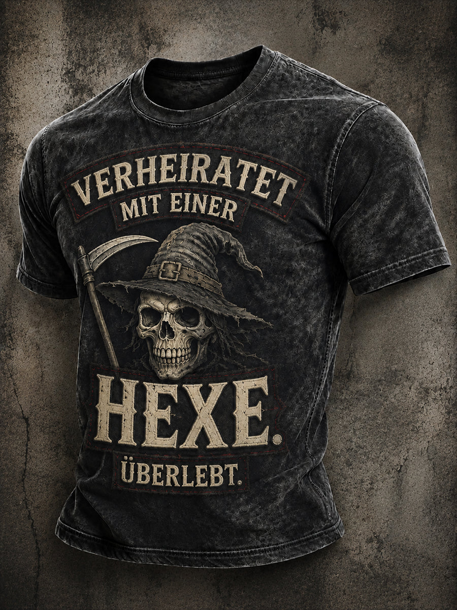 Men's Funny Halloween Print Short Sleeves T-shirt
