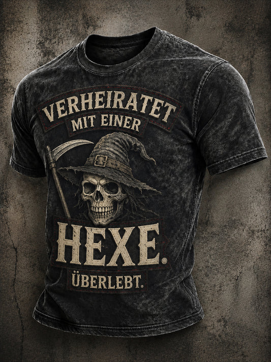 Men's Funny Halloween Print Short Sleeves T-shirt