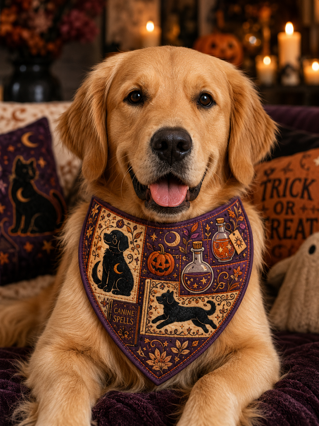 Pet Halloween Triangle Scarf