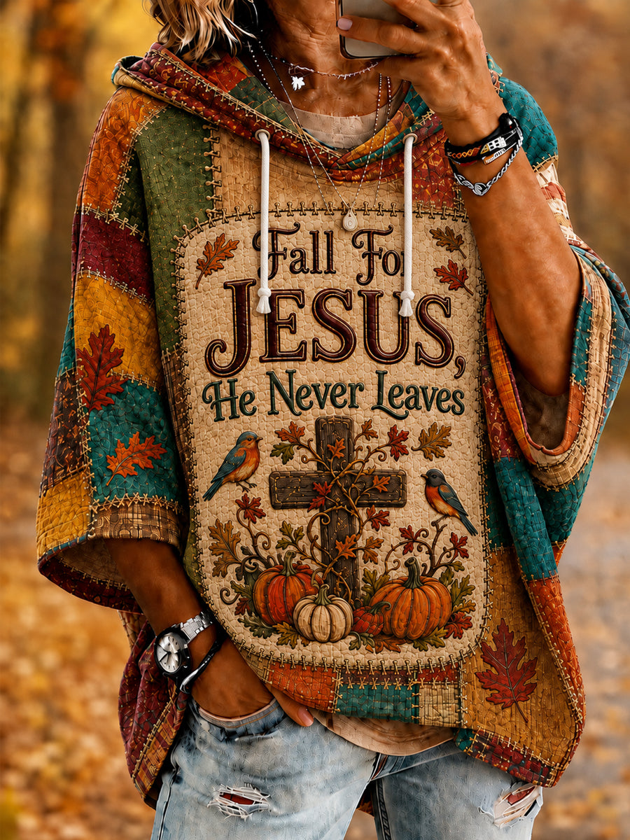 Women's Fall Jesus Cross Art Hoodie