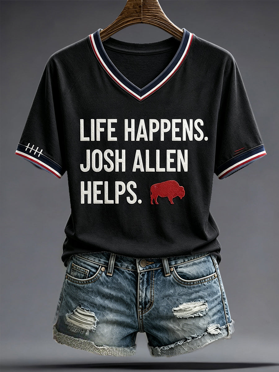 Women's Football Lover Bulls Be Good Art Printed T-shirt