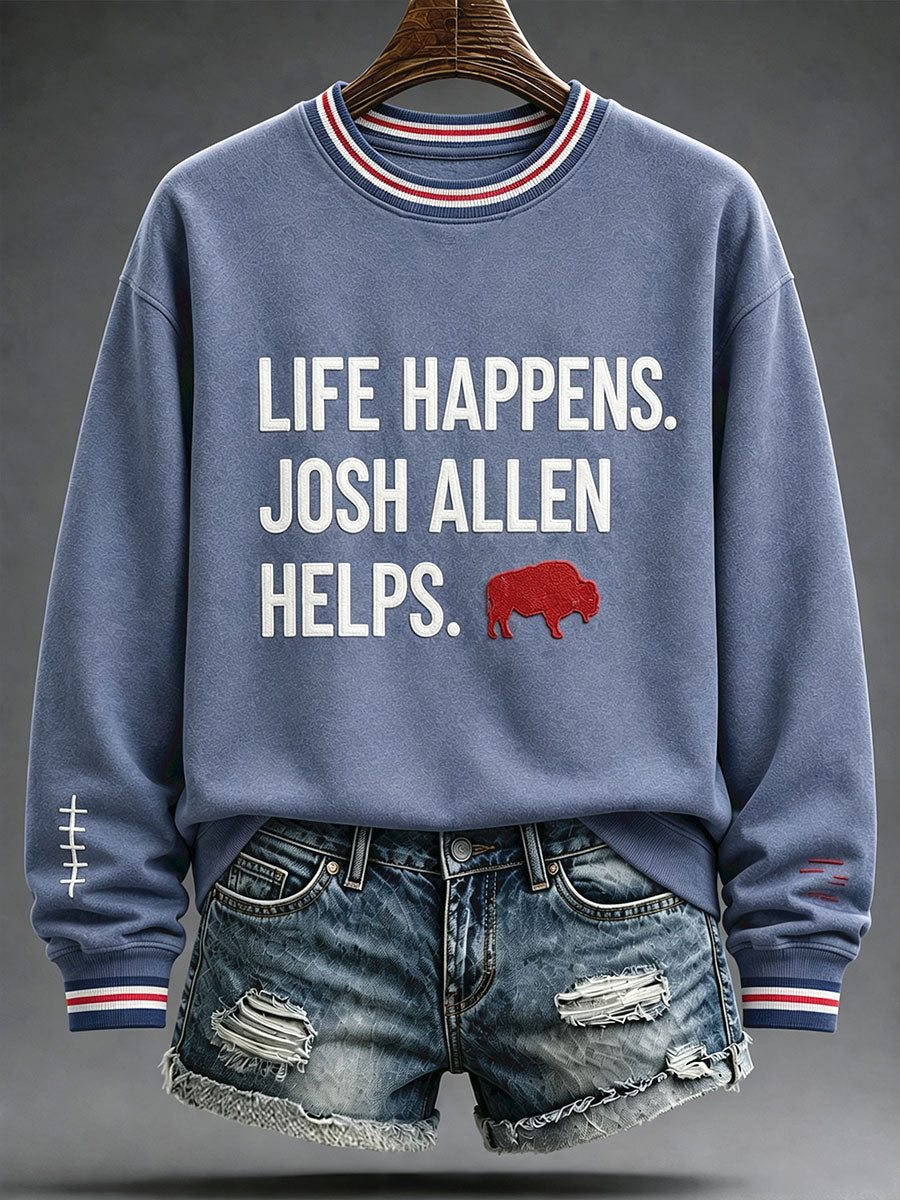 Women's Football Lover Bulls BUF Art Printed Sweatshirt