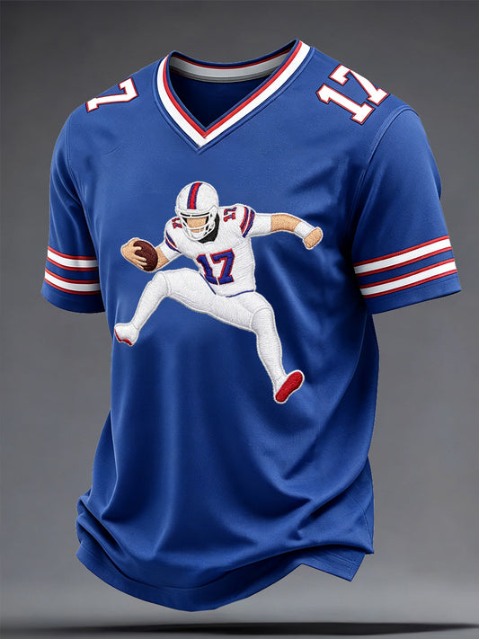 Men's Football Lover Bulls BUF Art Printed T-shirt
