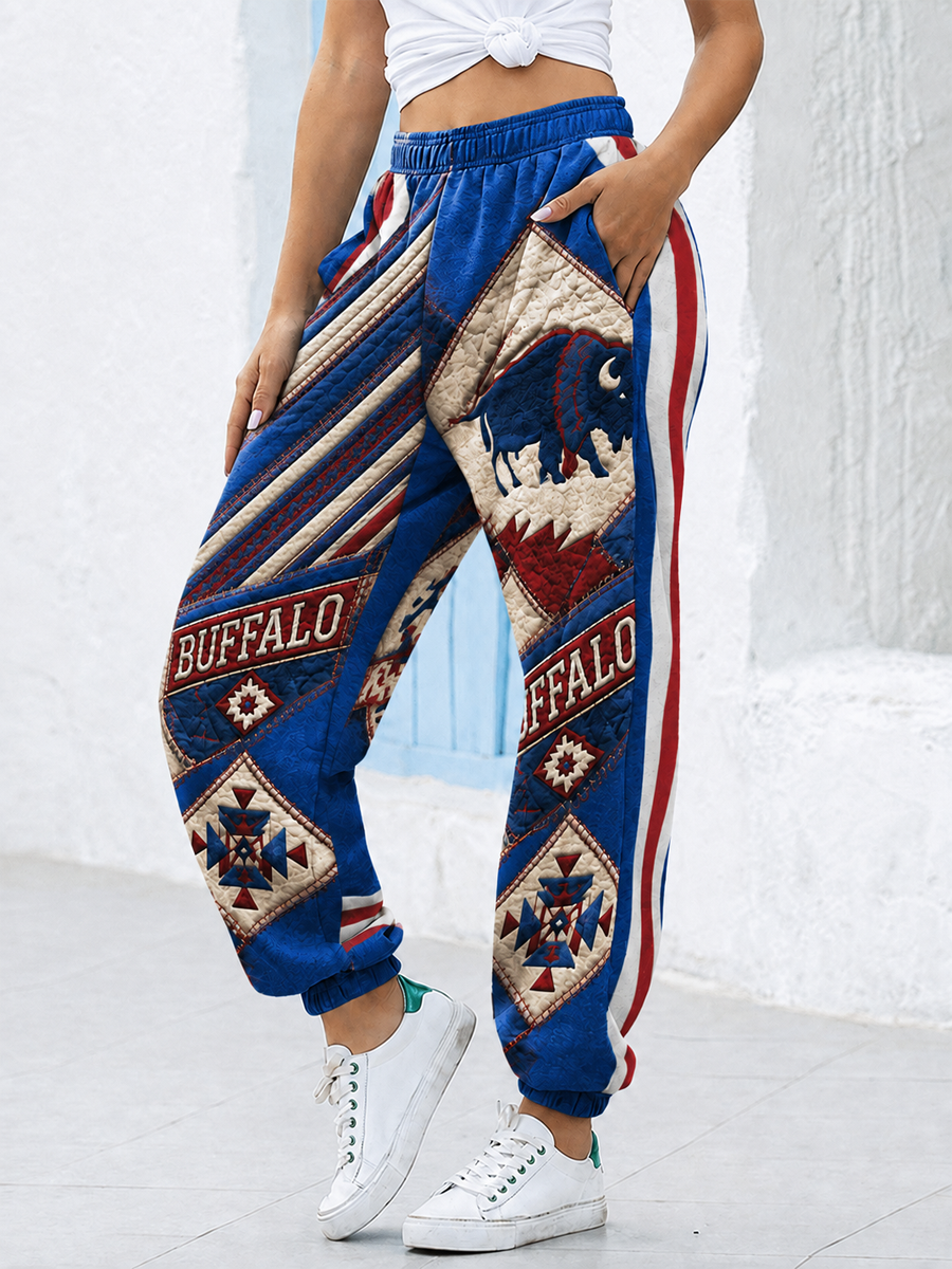 Women's Football Lover Bulls BUF Art Printed Sweatpants