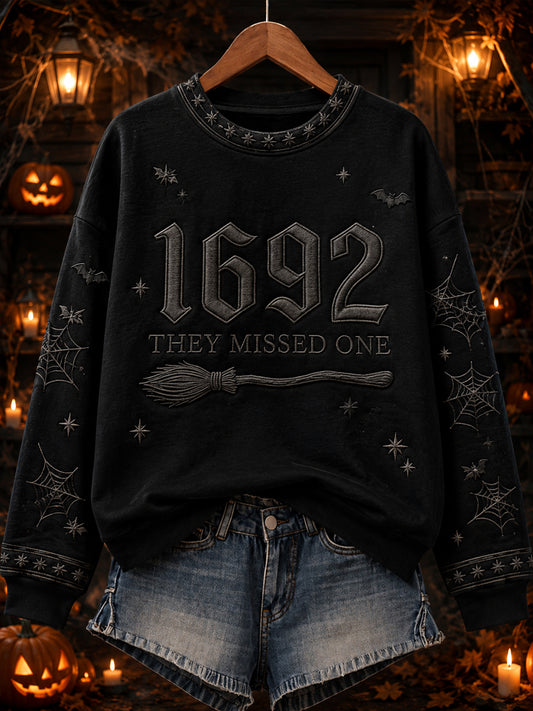 Women's “1692 they messed one” Print Sweatshirt