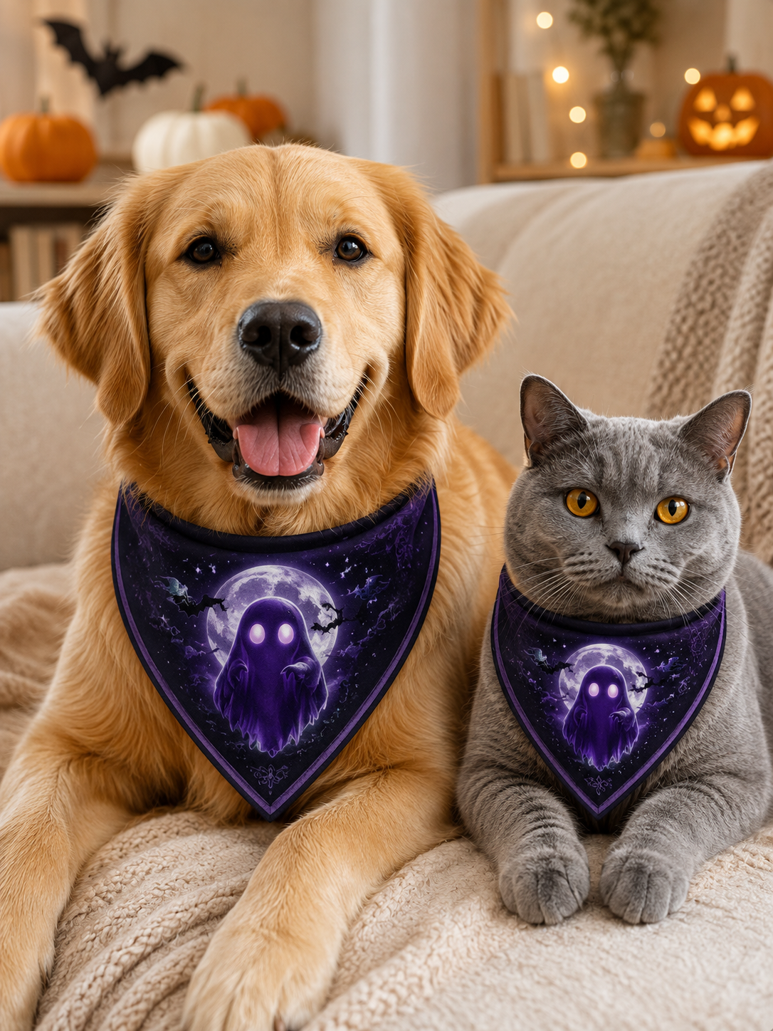 Pet Halloween Triangle Scarf