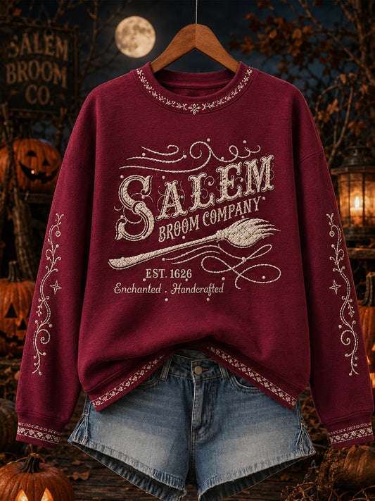 Women's “SALEM BROOM Company” Print Sweatshirt