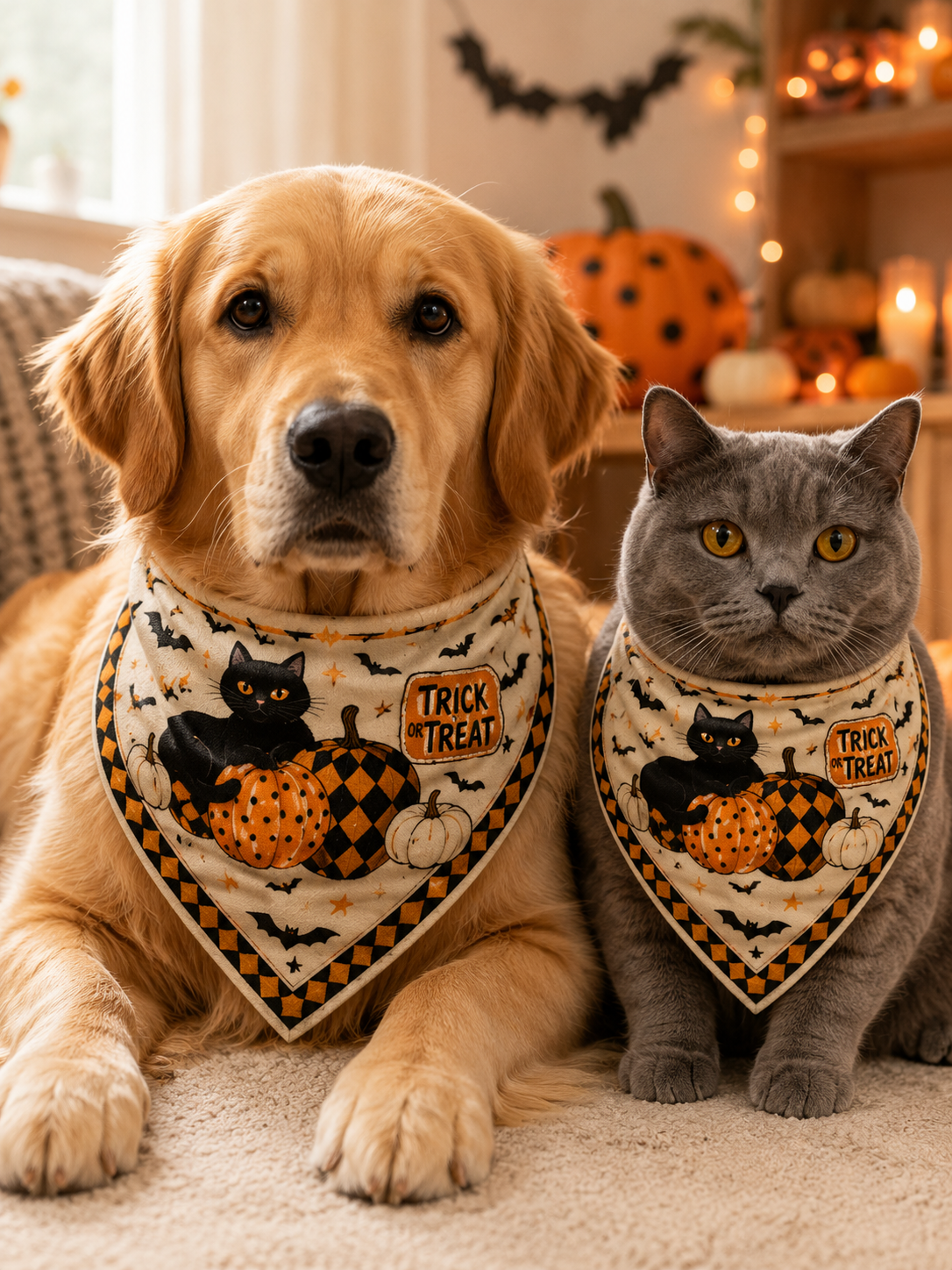 Pet Halloween Triangle Scarf