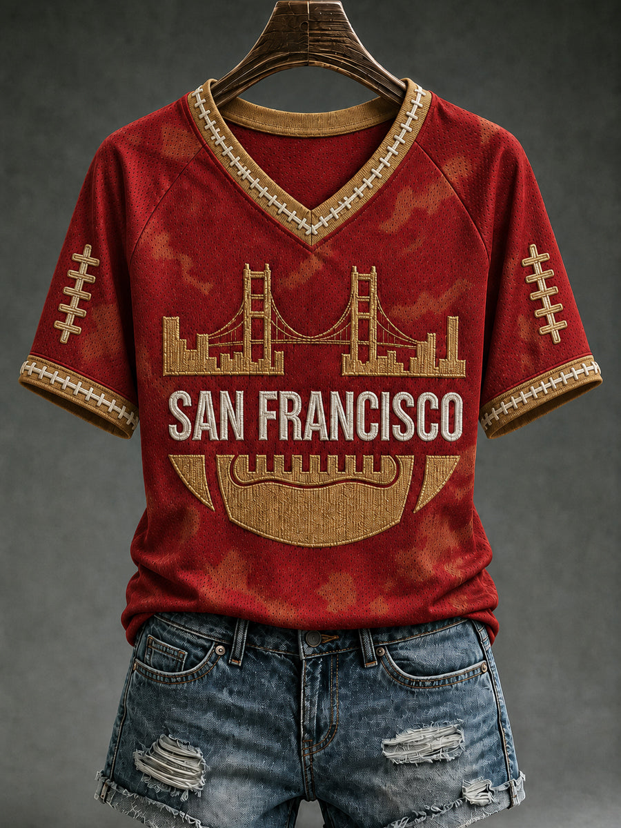 Women's Football Gameday Gift For Football Fans Short Sleeve T-shirt