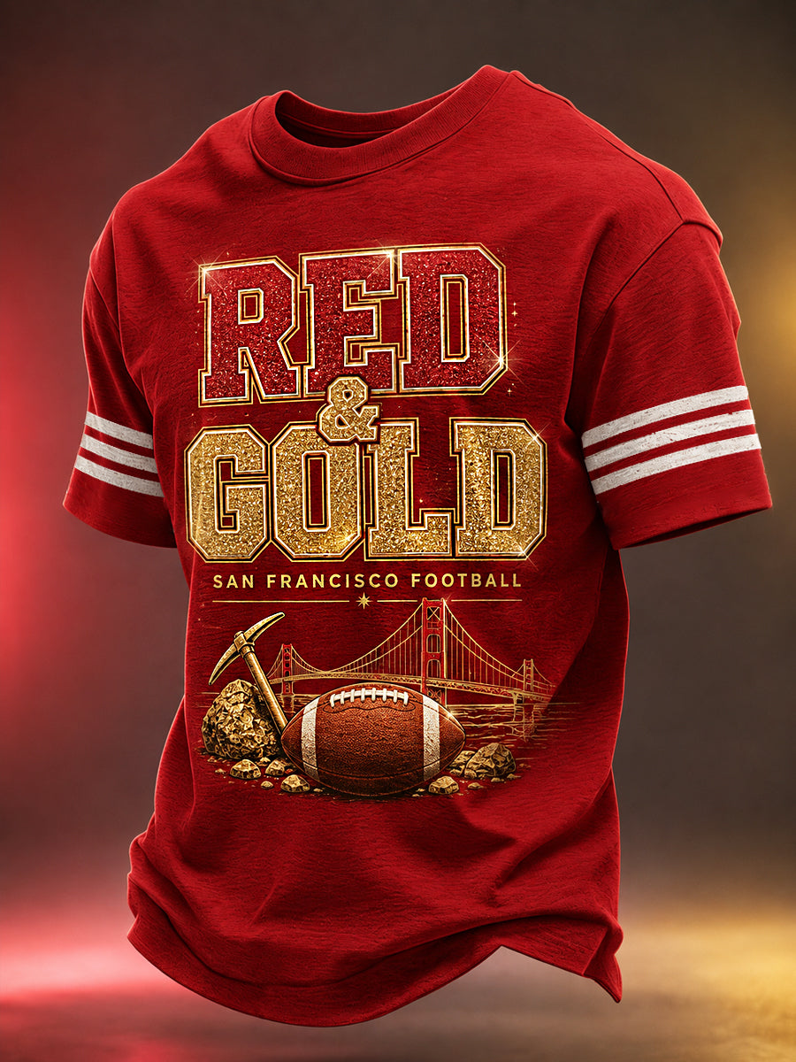 Men's Football Gameday Gift For Football Fans Casual Tee
