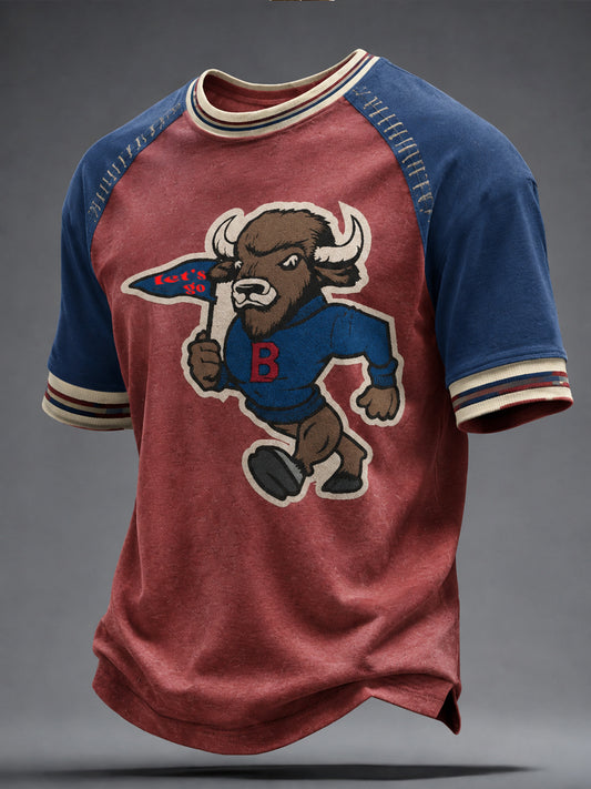 Men's Football Lover BUF Art Printed T-shirt