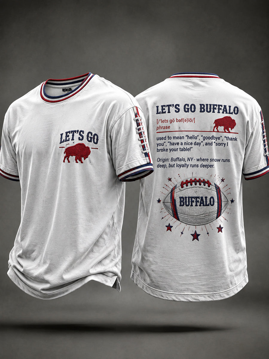 Buffalo Football Vintage Graphic T-Shirt for Men