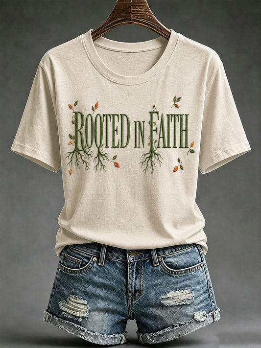 Women's Rooted In Faith Short-sleeved T-shirt