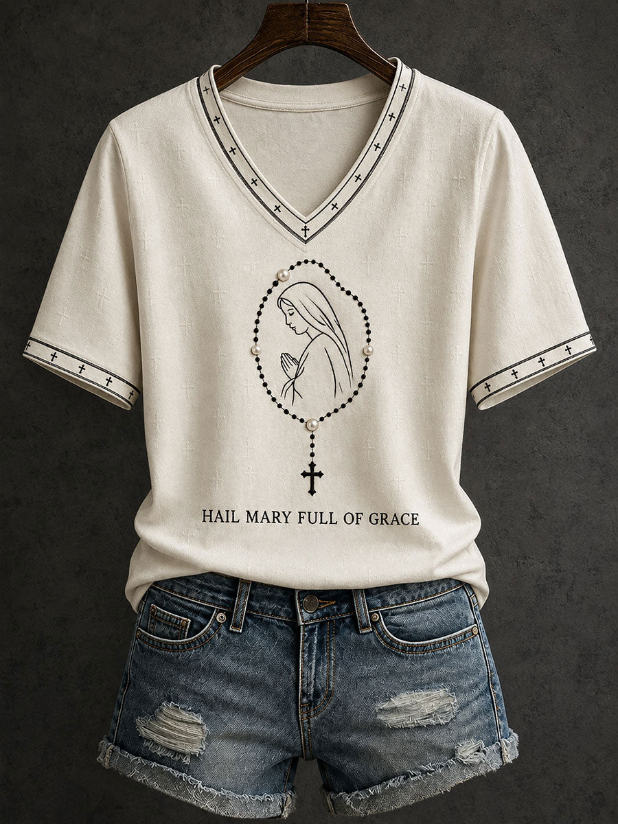 Women's Hail Mary Full Of Grace T-shirt
