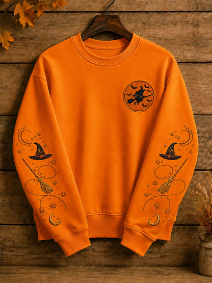 Women's Halloween Gothic Witch Casual Regular Sweatshirt
