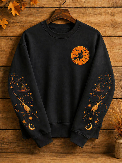 Women's Halloween Gothic Witch Casual Regular Sweatshirt