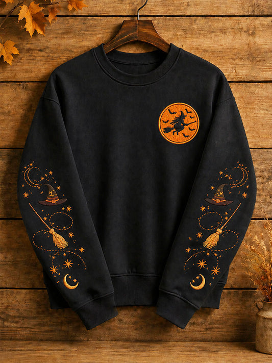 Women's Halloween Gothic Witch Casual Regular Sweatshirt