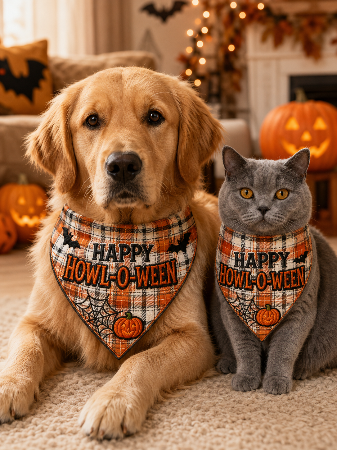 Pet Halloween Triangle Scarf