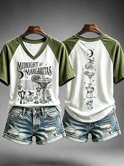 Women's Midnight Margaritas V-neck T-shirt