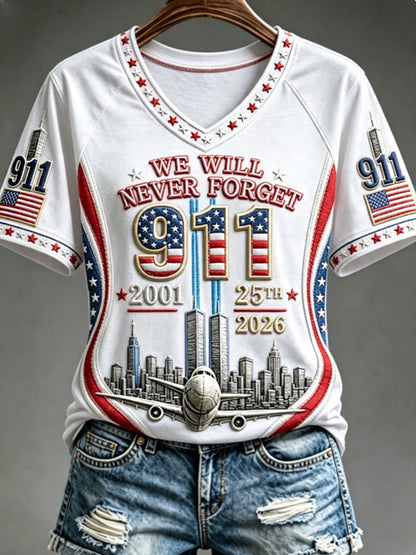Women's We Will Never Forget 9 11 September 11 T-shirt