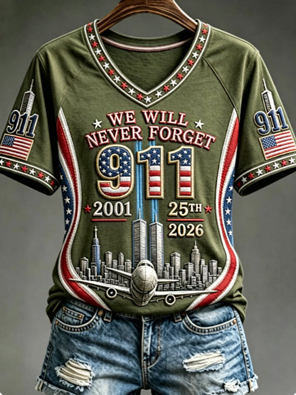 Women's We Will Never Forget 9 11 September 11 T-shirt