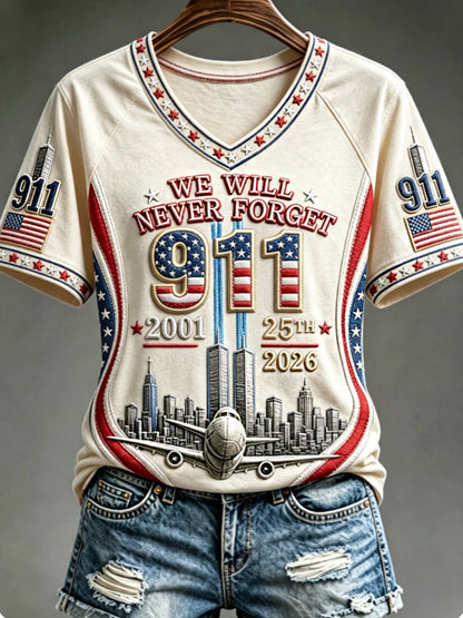 Women's We Will Never Forget 9 11 September 11 T-shirt