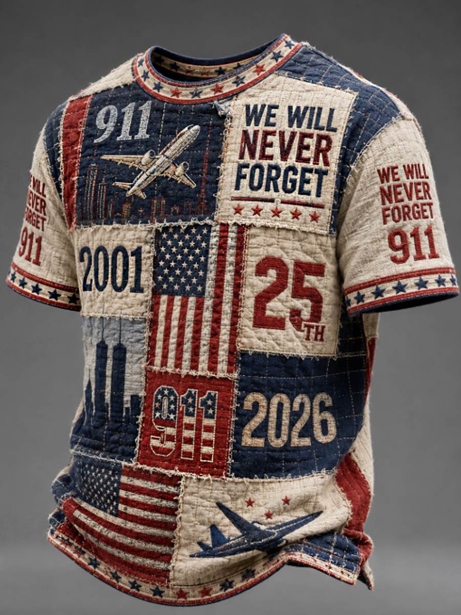 Men's We Will Never Forget 9 11 September 11 T-shirt