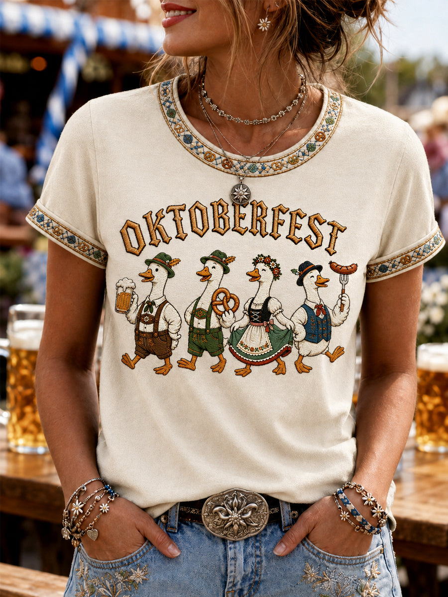 Women's Oktoberfest Prost! Print Casual Tee