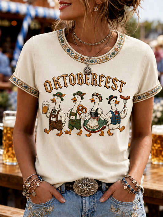 Women's Oktoberfest Prost! Print Casual Tee
