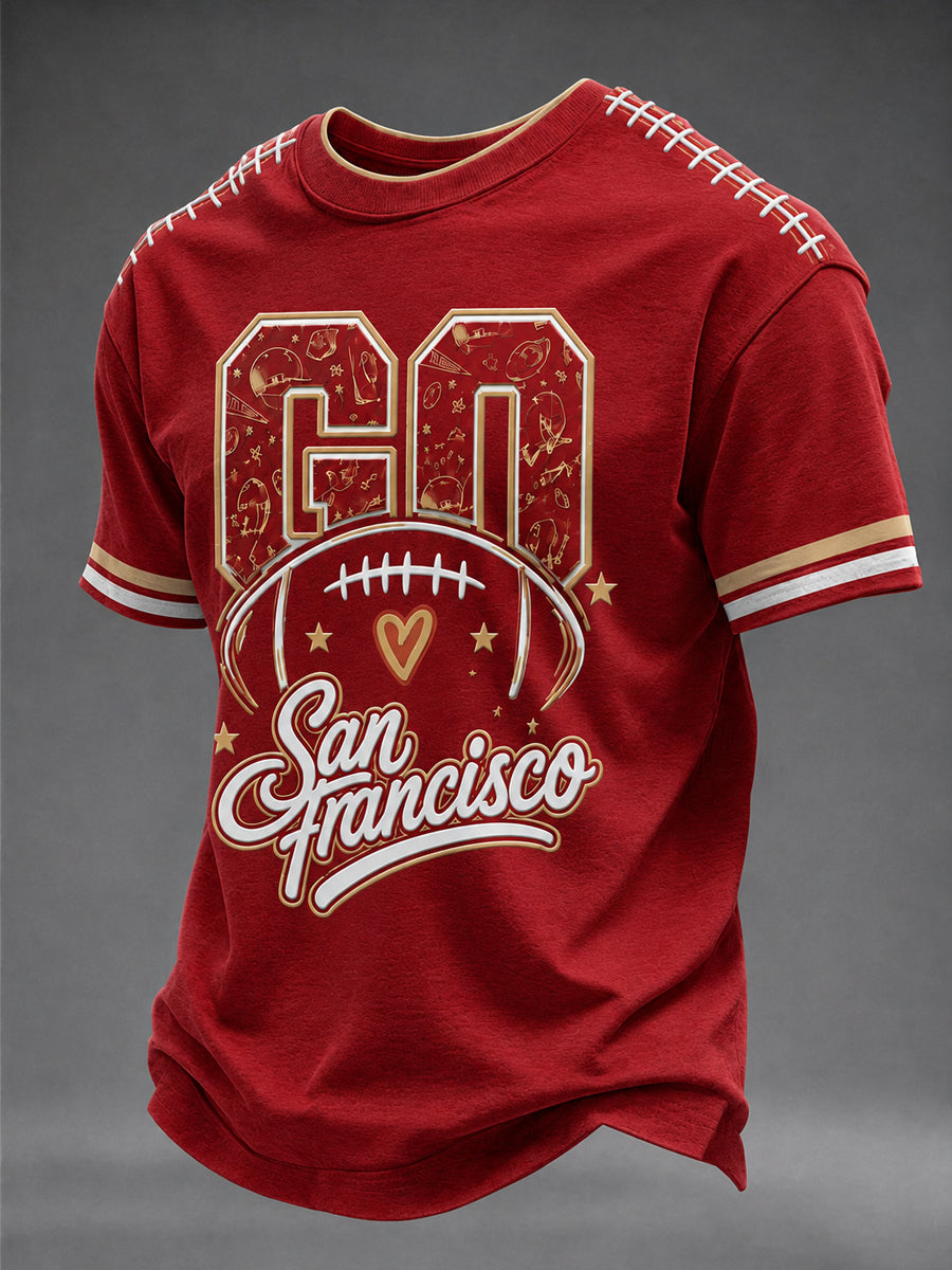 Men's Football Gameday Gift For Football Fans Short Sleeve T-shirt