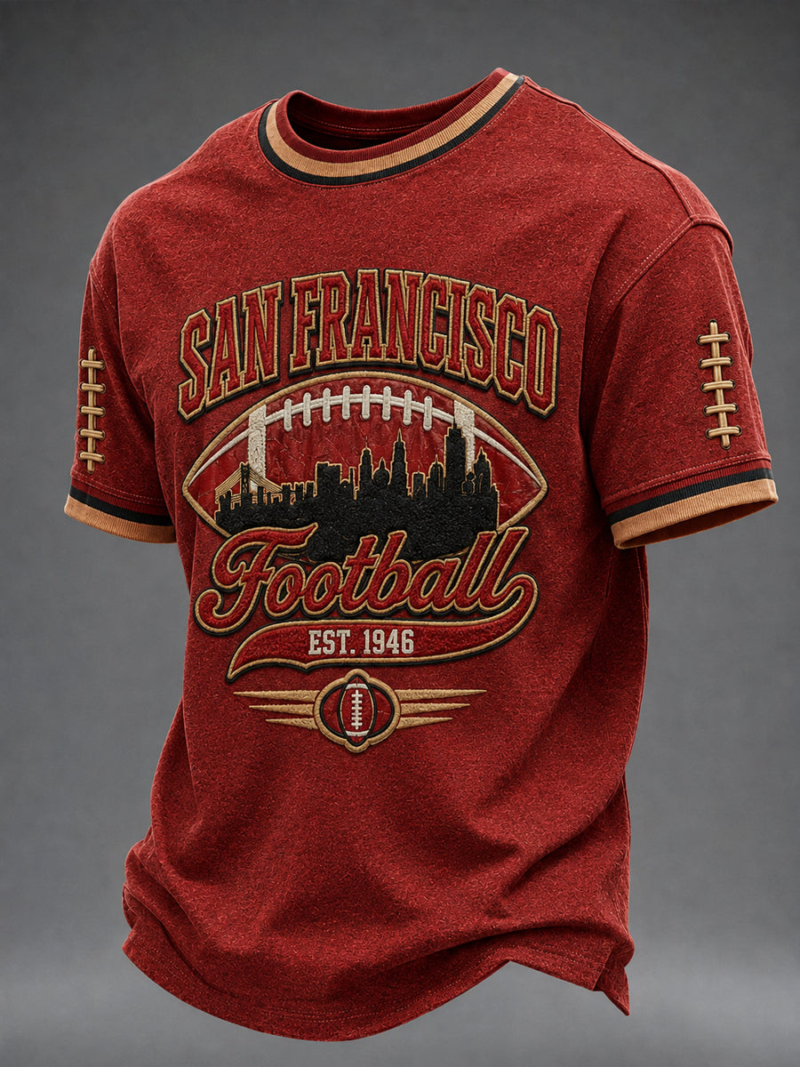Men's Football Gameday Gift For Football Fans Short Sleeve T-shirt