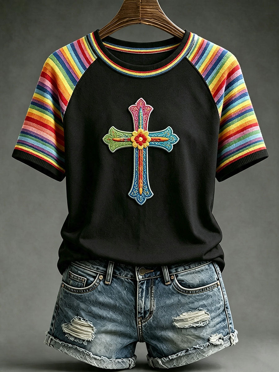 Women's Rainbow Cross T-Shirts