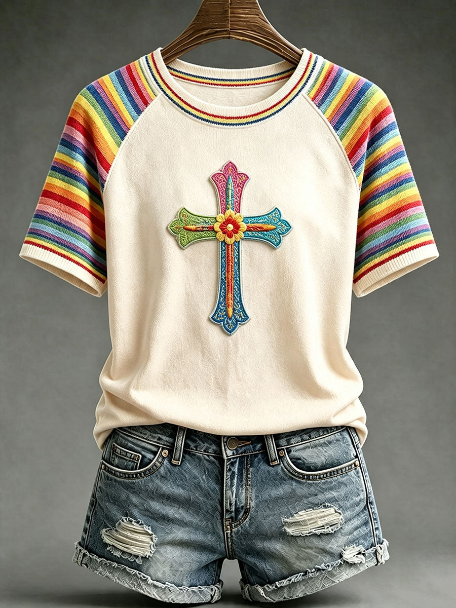 Women's Rainbow Cross T-Shirts