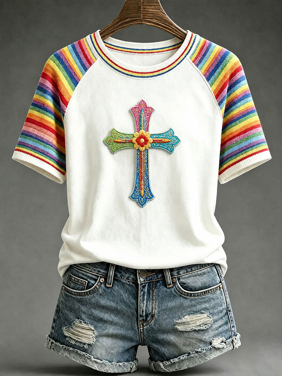 Women's Rainbow Cross T-Shirts