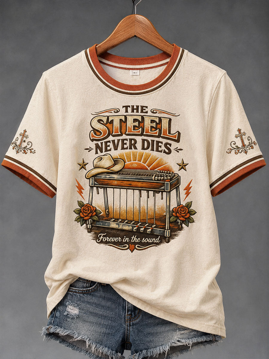 Women's The  Steel Never Dies Short-sleeved T-shirt
