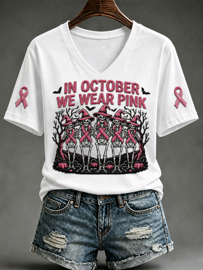 Women's In October We Wear Pink Short-sleeved T-shirt