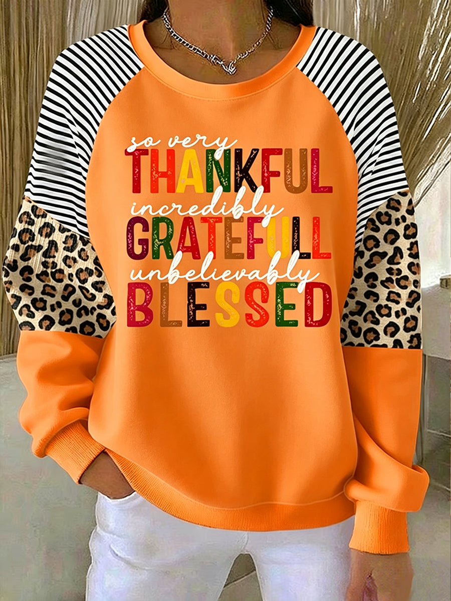 Women's Autumn Thanksgiving Round-Neck Sweatshirt