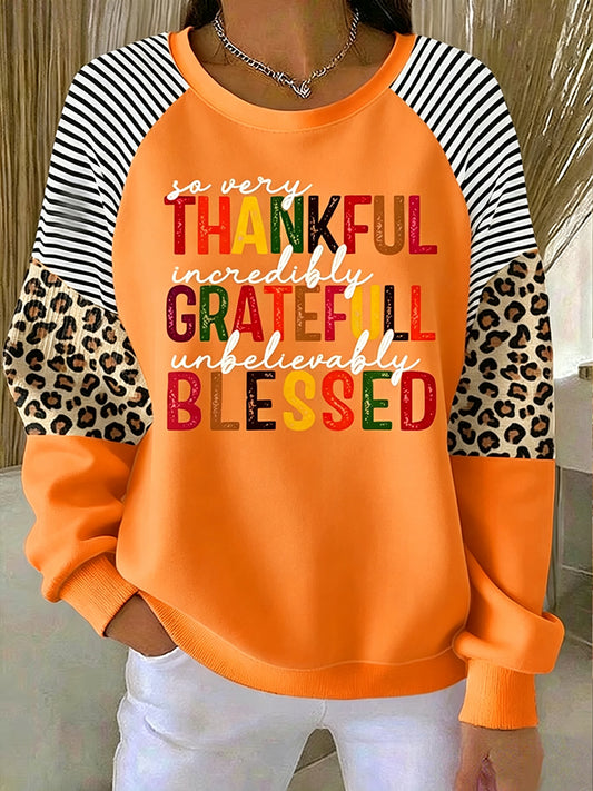 Women's Autumn Thanksgiving Round-Neck Sweatshirt