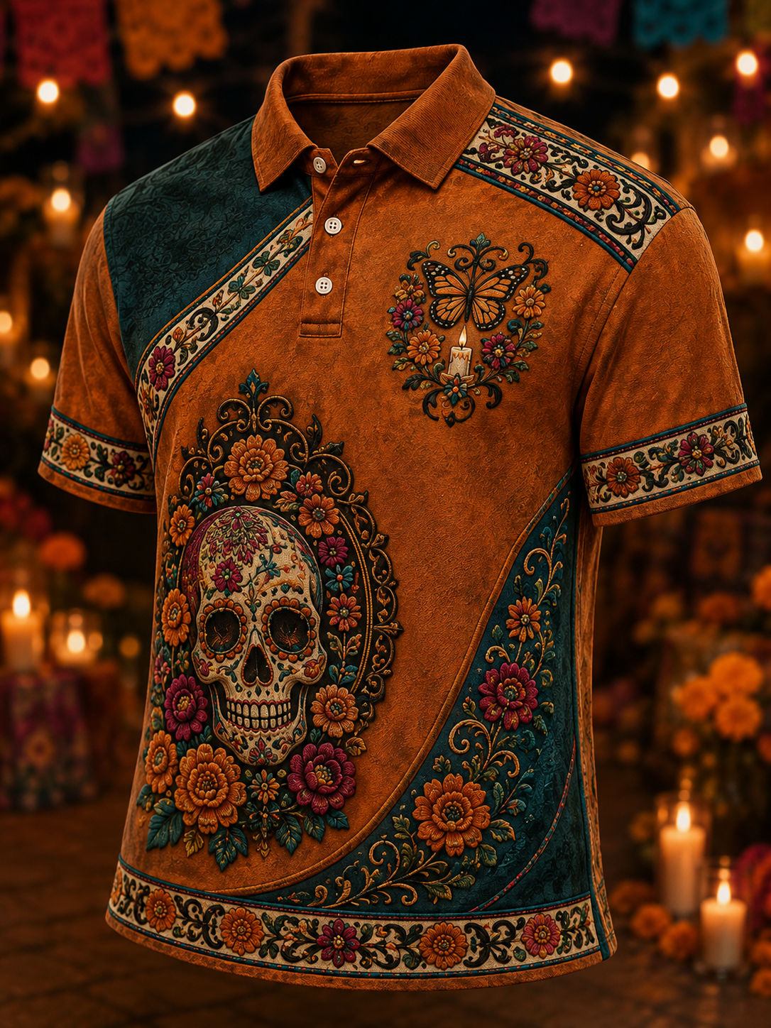 Men's Day Of The Dead Short Sleeve Shirt