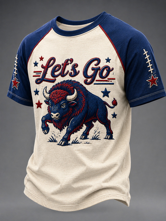Men's Football Lover BUF Art Printed short sleeve t-shirt