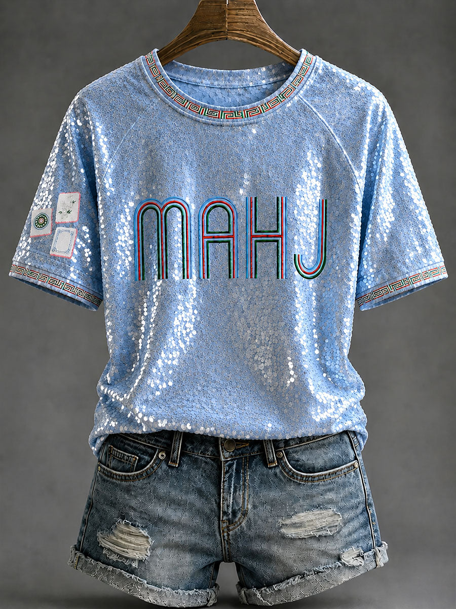 Women's Casual Mahjong T-Shirts