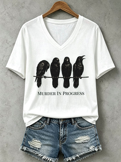 Women's Murder In Progress Crow T-Shirt