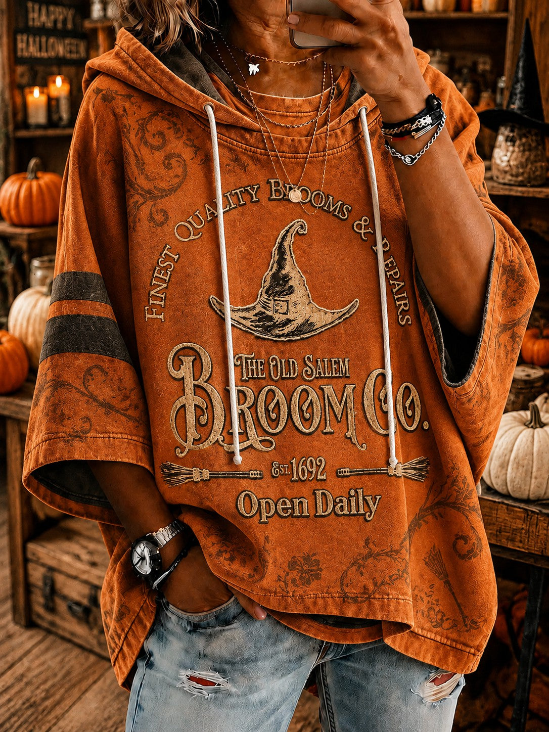 Women's Salem Broom Company Printed Hoodie