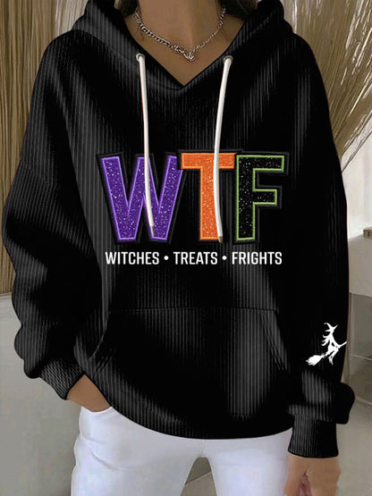 Women's WTF Witches Treats Frights Hoodie