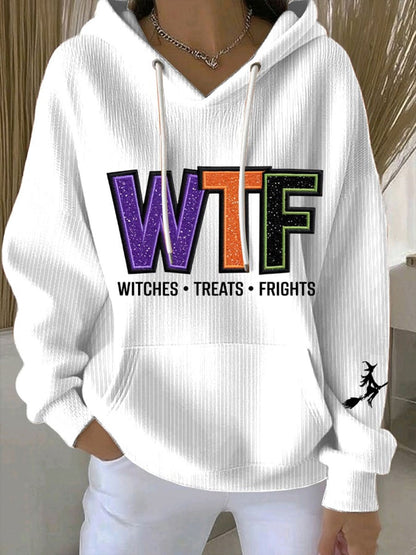 Women's WTF Witches Treats Frights Hoodie