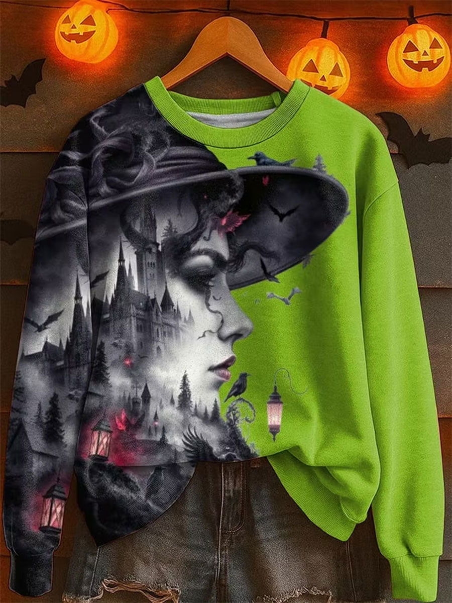 Women's Halloween Witch Regular Sweatshirt